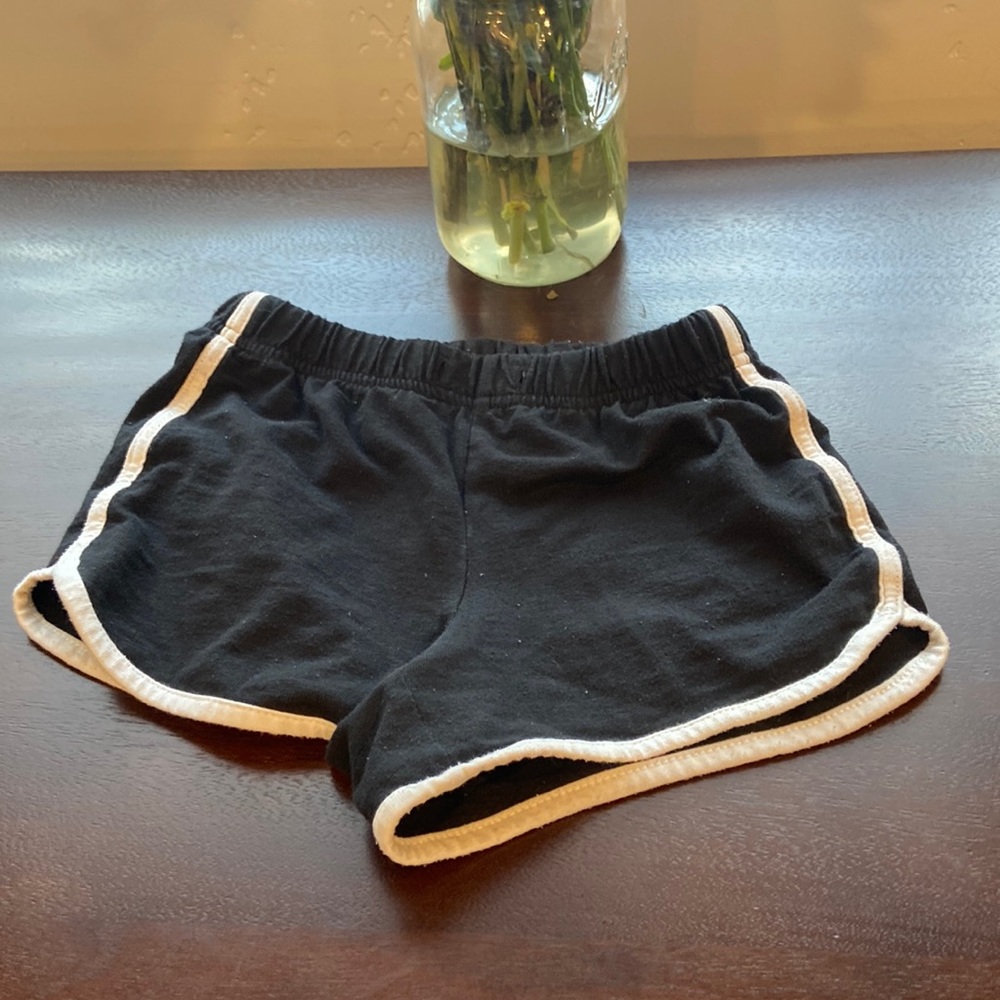 Worn and Bought from Walmart, black athletic shorts. Size M(8) ( kids size )